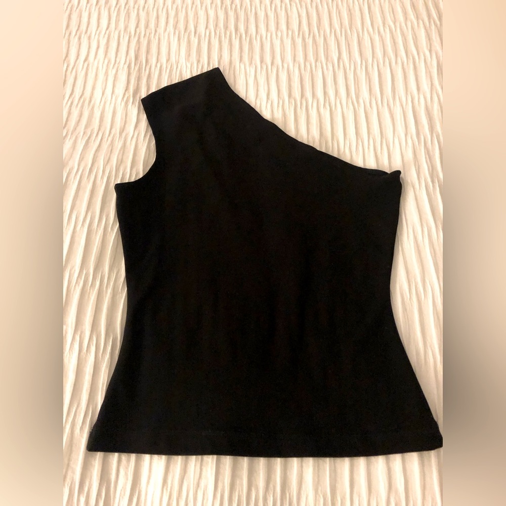 ABS One Shoulder Crop Top - Picture 2 of 3